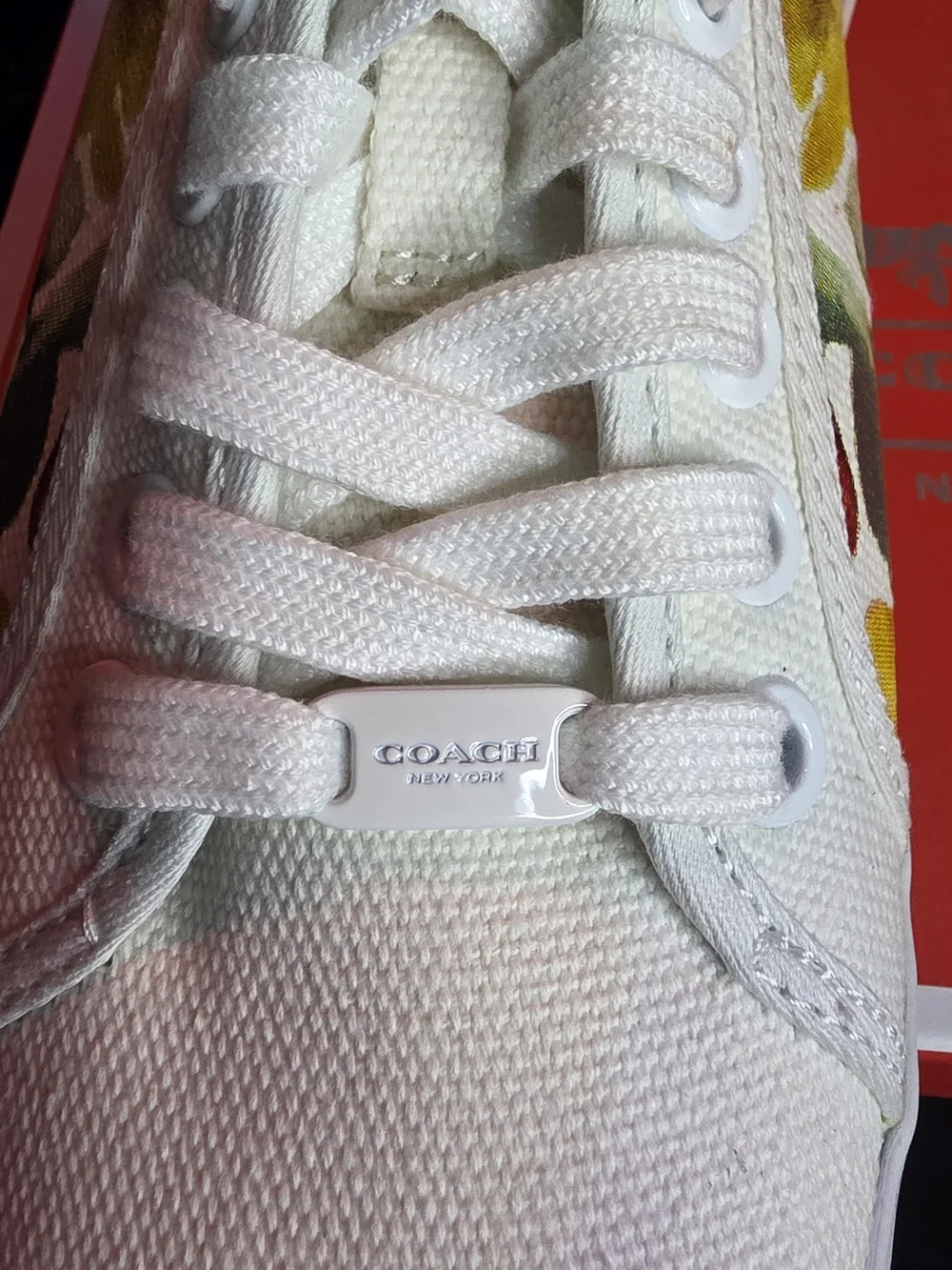 Coach Women's White Floral Low-Top Sneaker